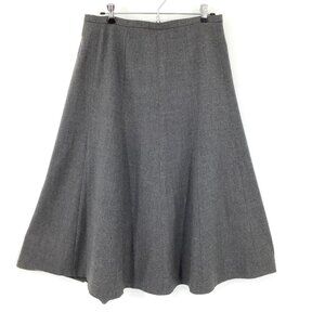 Talbots Petites Skirt Women's Gray Size 12 Wool Blend A-Line Lined Office